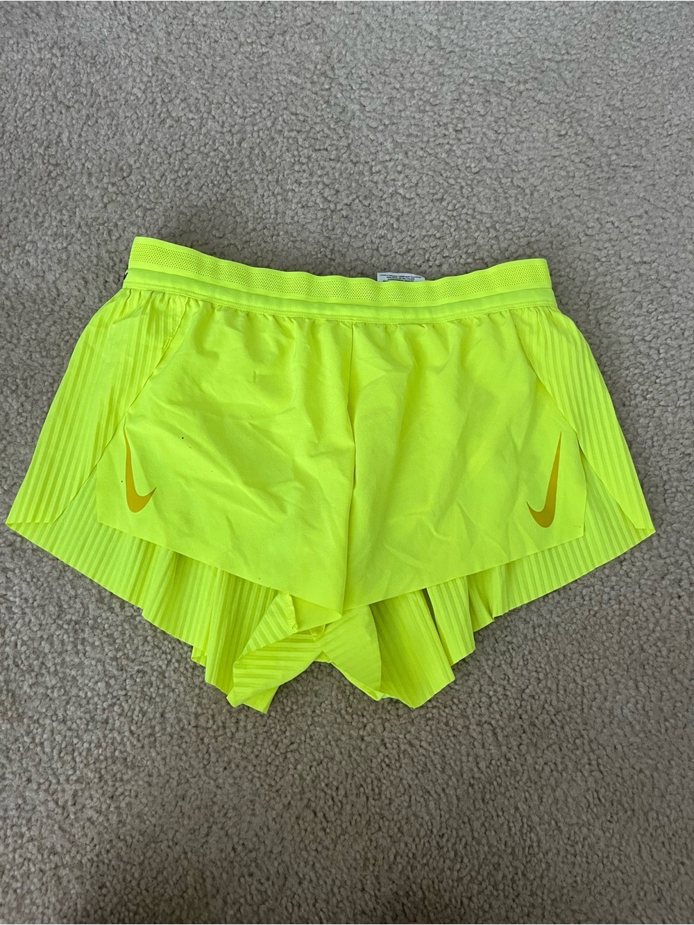 Nike racing running highlighter shorts